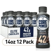 Core Power Elite High Protein Shake with 42g Protein by fairlife, Chocolate, 14 fl oz, 12 count