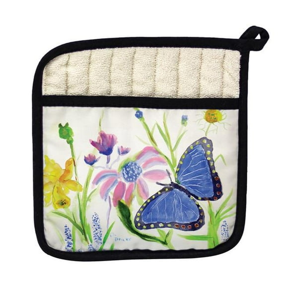 Betsy Drake PT349 Betsys Blue Morpho Butterfly Pot Holder