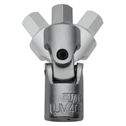 VIM Tools UJM400 Universal Joint Metric Hex Drivers 1/4 Drive Stubby Set