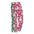 thumbnail image 4 of Women's Casual Fashion Christmas Pajama Pants, Long Sleepwear Trousers for Sports and Home Use, Comfortable and Soft Material for Nightwear and Lounging,Vermilion,L, 4 of 6