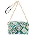 thumbnail image 2 of FORMRS Women Crossbody Purse with Chain Strap Vegan Leather Shoulder Handbag, Green Geometric Flowers, 2 of 7