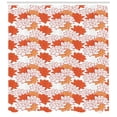 thumbnail image 3 of Ambesonne Orange Shower Curtain, Blooming Lotus Leaves, 69"Wx75"L, Orange Ruby Salmon, 3 of 3