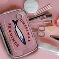 thumbnail image 4 of ajkijo Canned Sardines Makeup Bag, Funny Sardine Tin Fish Cosmetic Bag, Creative Cute Makeup Bag Kawaii Pencil Case Pouch, Make up Pouch for Women Pink, 4 of 4
