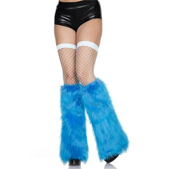 Sky Hosiery 5535-BLUE Womens Faux Fur Leg Warmers, Blue