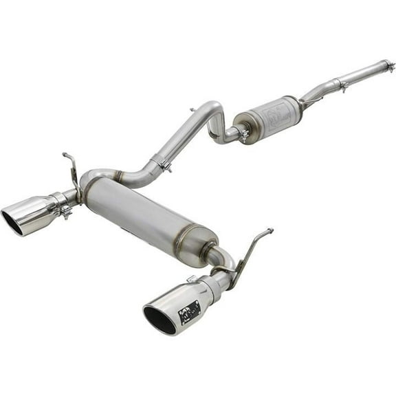 aFe Rebel Series 2.5in 409 SS Cat-Back Exhaust w/ Polished Tips 07  Jeep Wrangler (JK) V6 3.6L/3.8L