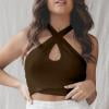 

RPVATI Women s Comfort Underwire Criss Cross Bra Support Yoga Halter Sports Bras Workout Running Solid Sports Bras for Women