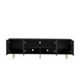 thumbnail image 5 of JERFIT 68 inch Modern Fluted TV Stand Console with Doors & Gold Legs, Black Media Entertainment Center for Living Room, Storage Cabinet for TVs Up to 65", 5 of 9