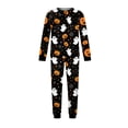 thumbnail image 5 of Halloween Pajamas, Halloween Matching Family Pajamas Pumpkin Ghost Spider Web Print Long Sleeve Two Piece Pj Set Comfort Sleepwear Nightwear Loungewear Spooky Holiday Party Season Photo Outfit, 5 of 6