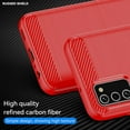 thumbnail image 4 of for Samsung A03S case, Galaxy A03S case with HD Screen Protector, Fashion Shock-Absorption Flexible TPU Bumper Soft Rubber Protective Case Cove for Samsung Galaxy A03S (Red Brushed TPU), 4 of 15