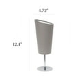 thumbnail image 4 of Simple Designs Mini Chrome Table Lamp with Angled Fabric Shade, 4 of 9
