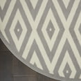 thumbnail image 4 of Nourison Grafix Geometric White/Grey 5'3" x ROUND Area Rug, (5 Round), 4 of 8