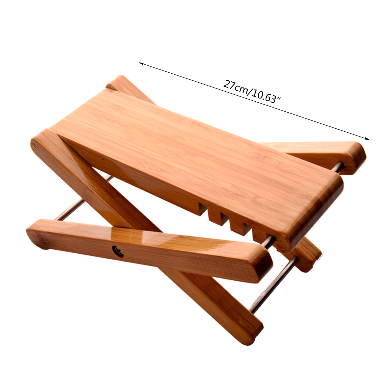 FEAMOS Solid Wood Guitar Footstool Foldable Footrest, 3 Levels Adjustable Height Folding Guitar Pedal for Guitar Bass