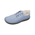 thumbnail image 1 of CEHVOM Chaussures Décontractées pour Femmes, Couleur Unie, à Lacets, Talon Plat, Semelle Souple, Bout Rond, Chaussures Simples, 1 of 4