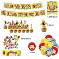 thumbnail image 5 of Birthday Decorations Balloons Birthday Cake Decorations Happy Birthday Banner Party Supplies Curious Monkey Birthday Party Decorations, 5 of 6