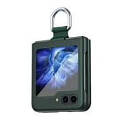 TECH CIRCLE for Samsung Galaxy Z Flip 5 5G Case with Ring Ultra Thin Matte PC Protective Cover Slim Shockproof Anti-Drop Phone Case for Samsung Galaxy Z Flip 5 5G 6.7 inch, Darkgreen