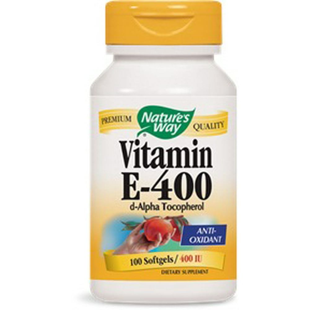 Vitamin E 400 IU With D Alpha Tocopherols Nature's Way 100 Softgel