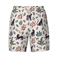 thumbnail image 4 of Lsque Mens Swim Trunks Black Cat And Snake Pattern - Bathing Suit Compression Liner - Beach Swim Shorts Swimwear - (S-3XL) - Stretch Quick Dry -XX-Large, 4 of 9