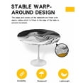 thumbnail image 2 of nqOlkjepod Black Grey Ombre Round Tablecloth, Fitted Table Cover with Elastic for 36"-44" Round Tables, Abstract Modern Geometric Moire Art Table Cloth Outdoor Dinning Party Waterproof Tablecloths, 2 of 6