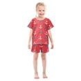 thumbnail image 3 of Bird and Boat Anchor Pattern Summer Pajama Set Soft Cotton Short Sleeve Sleepwear 2PCS Pajama Sets Breathable Lounge Set Size 6Y, 3 of 7