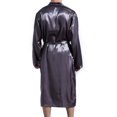 thumbnail image 4 of MesaSe Men‘s Imitation Silk Bathrobe Long Open The Front Home Service with Pocket, 4 of 5