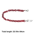 thumbnail image 2 of BEADCEST Sangle de Chaîne pour Sac à Main Anneau en Alliage d'Aluminium Rouge 1Pcs Accessoire DIY, 2 of 6