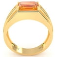 thumbnail image 5 of Men's Citrine Diamond Channel Ring In Solid 14k Yellow Gold, 5 of 6