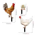 thumbnail image 7 of Chicken Yard Art Outdoor Metal Stake Set | Rooster Hen Chick Garden Decoration | Weather-resistant Ground Insertion Ornaments | 3 Piece Decorative Yard Accent | Large Realistic Design for Lawn, 7 of 7