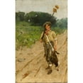 thumbnail image 2 of William Gilbert Gaul 13x18 Gold Ornate Wood Frame and Double Matted Museum Art Print Titled - The Forager (About 1907), 2 of 4