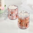thumbnail image 2 of Yayeee 2 Pack Qtip Holder Bathroom Cotton Swab Canister with Lid Clear Dispenser Set, Pink Halloween Ghosts, 2 of 6