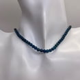 thumbnail image 4 of Superb 4mm Round Blue Apatite Bead 16 inch Strand 108889A, 4 of 12