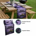 thumbnail image 5 of Dark Purple Halloween Table Runner - 108 Inch Long, Kitchen Dining Table Runner Dresser Scarves, Spooky Truck Pumpkins Crow Spi-der Farmhouse Decor for Coffee Tables Wedding Party Banquet, 5 of 8