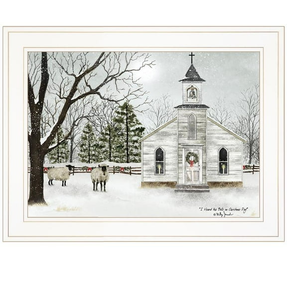 TrendyDecor4U I Heard The Bells On Christmas Framed Print BJ1098-226G