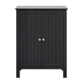 thumbnail image 3 of Ktaxon Bathroom Floor Cabinet Storage with 2 Doors and Adjustable Shelves, Black, 3 of 9