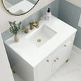 thumbnail image 4 of James Martin Vanities 36" Single Vanity, Glossy White w/ 3 CM White Zeus Top, 4 of 5