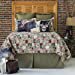 thumbnail image 3 of C&F Home Caleb Ensemble de Courtepointe en Coton Réversible 3 Pcs Rustique Cabane Cerf Ours Très Grand Lavable en Machine Marron, 3 of 5