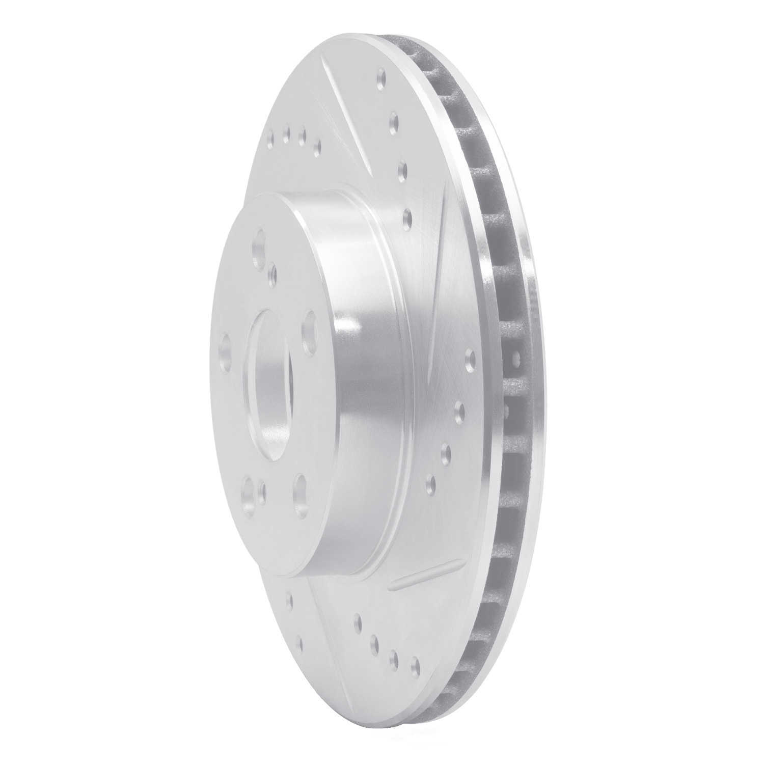 Dynamic Friction Company 631-76077R DFC Brake Rotor - Drilled And Slotted - Silver