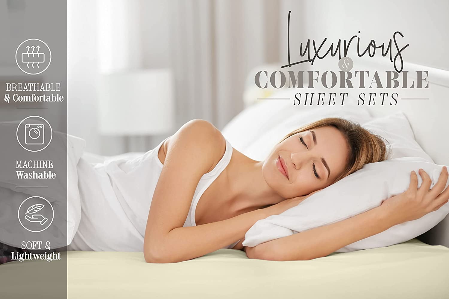 Elegant Comfort 6 Piece Bed Sheets Polyester Queen Green 1500 Thread Count