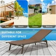 thumbnail image 6 of YODOLLA Patio Metal Lounge Chairs for Outside Adjustable Outdoor Chaise Lounge for Outside Pool-Brown, 6 of 7
