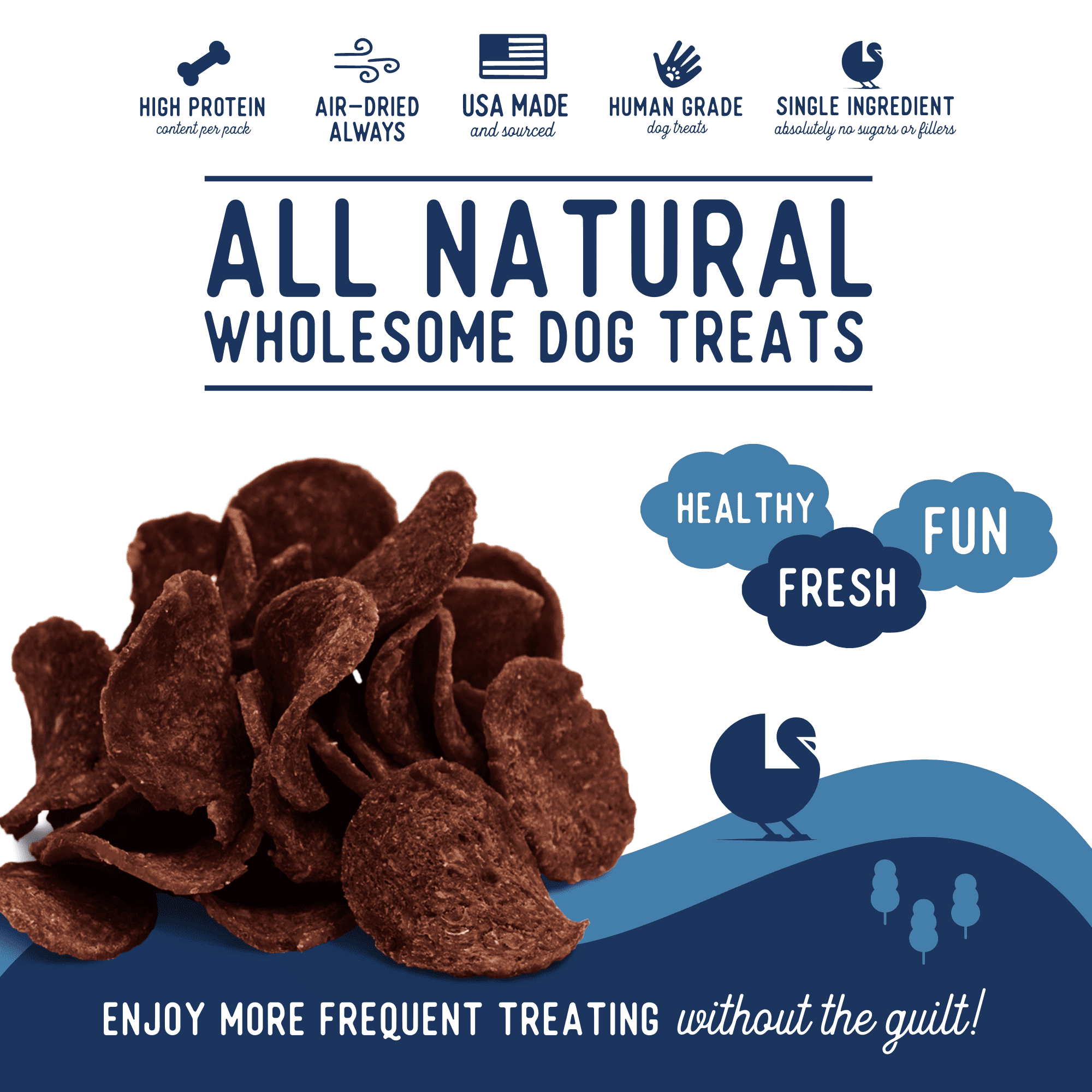 Beg & Barker Single Ingredient Chicken Chips for Dogs Treats Case of 12