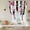 Pink, variant on Pink Roses Balloon Curtains for Living Room/French Door, Romantic Flowers Leaves Floral Black Stripes Tie Up Curtains 63 Inch Length Energy Saving Kitchen Curtains Shades for Windows 42"x63"