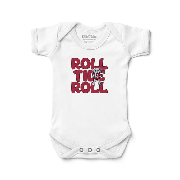 Newborn & Infant Chad & Jake White Alabama Crimson Tide Hyperlocal Bodysuit