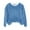 Blue, variant on Christmas Sweaters for Women Fuzzy Fleece Soft Crewneck Pullover Casual Vacation Holiday Tops