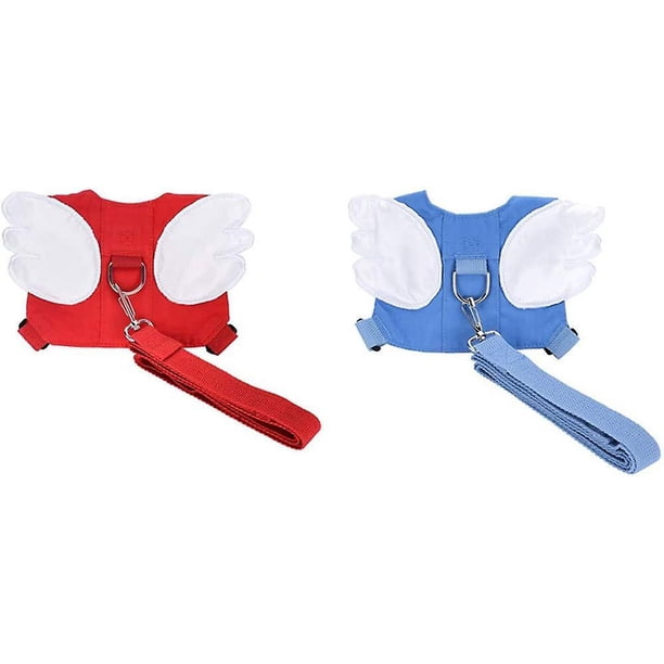 Bolsa de primeros auxilios de seguridad, paquete de 2, mochila antipérdida con alas de ángel, bolsa de seguridad para niños, mochilas con arnés para senderismo, mochila basculante para niños con correa de seguridad Rojo Verde Cocina, Decoración y Otros