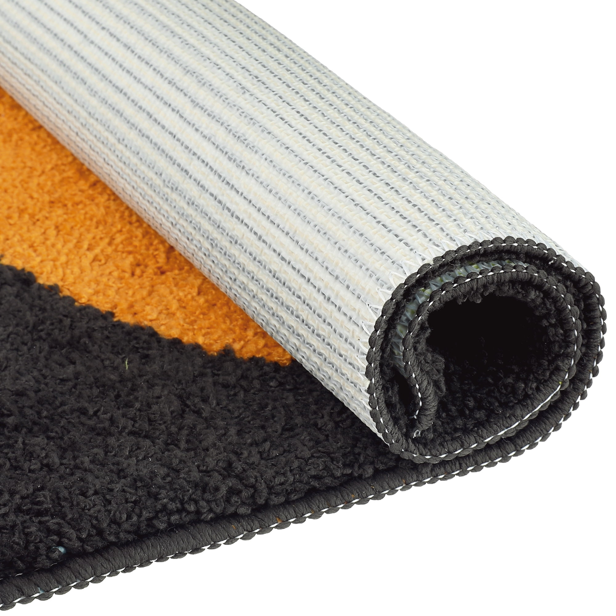 Unique Bargains Soft Plush Non-Slip Printing Mat Quick Dry for Bathroom Floor Black 20"x32"