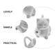 thumbnail image 2 of EeaseMX 2 teteras de cerámica para leche con forma de gato, jarras de leche, tazas de café con forma de flor, 2 of 8