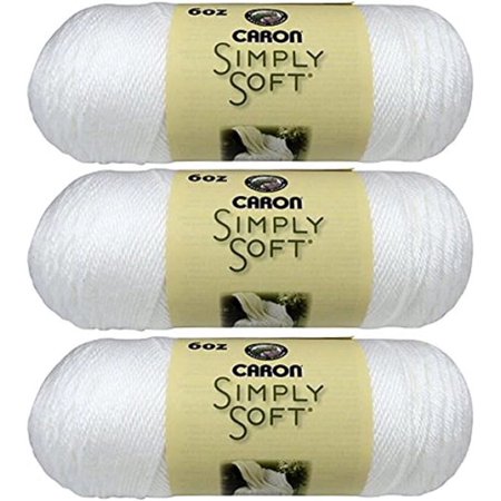 Caron Bulk Buy: Caron Simply Soft Yarn Solids (3-Pack) White #H97003-9701