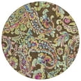 thumbnail image 2 of Addison Rugs Chantille Indoor/Outdoor Transitional Paisley Chocolate Washable Round Rug, 8' x 8', 2 of 6