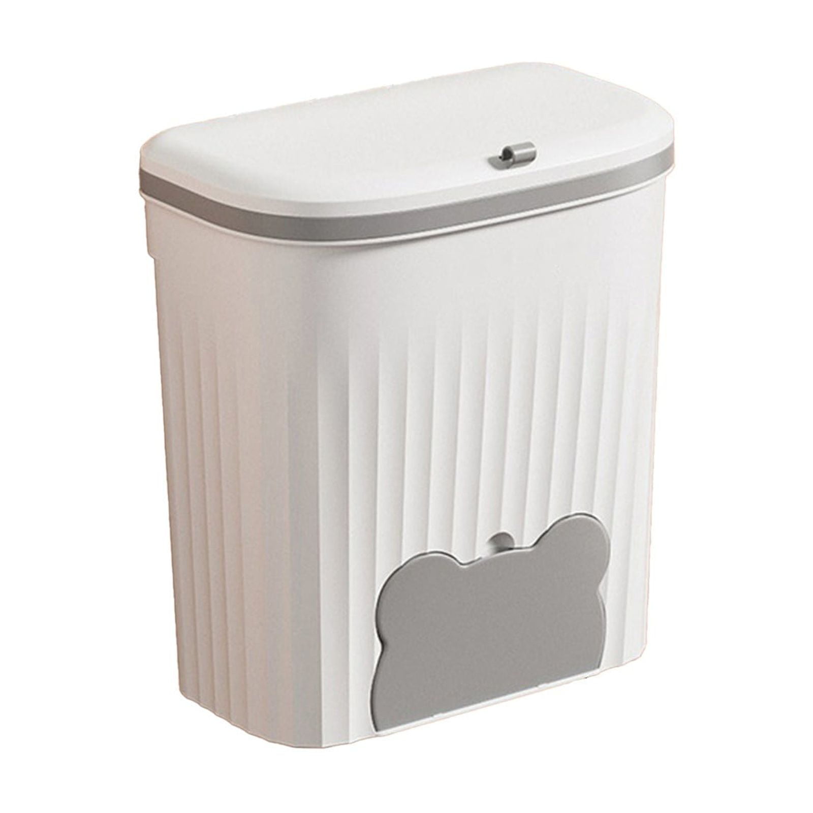 Bilqis Kitchen Compost Bin for Counter Top or Under Sink, Hanging Small Kitchen Trash Can with Lid, Wall Mounted Waste Basket Bin Garbage Can for Bathroom