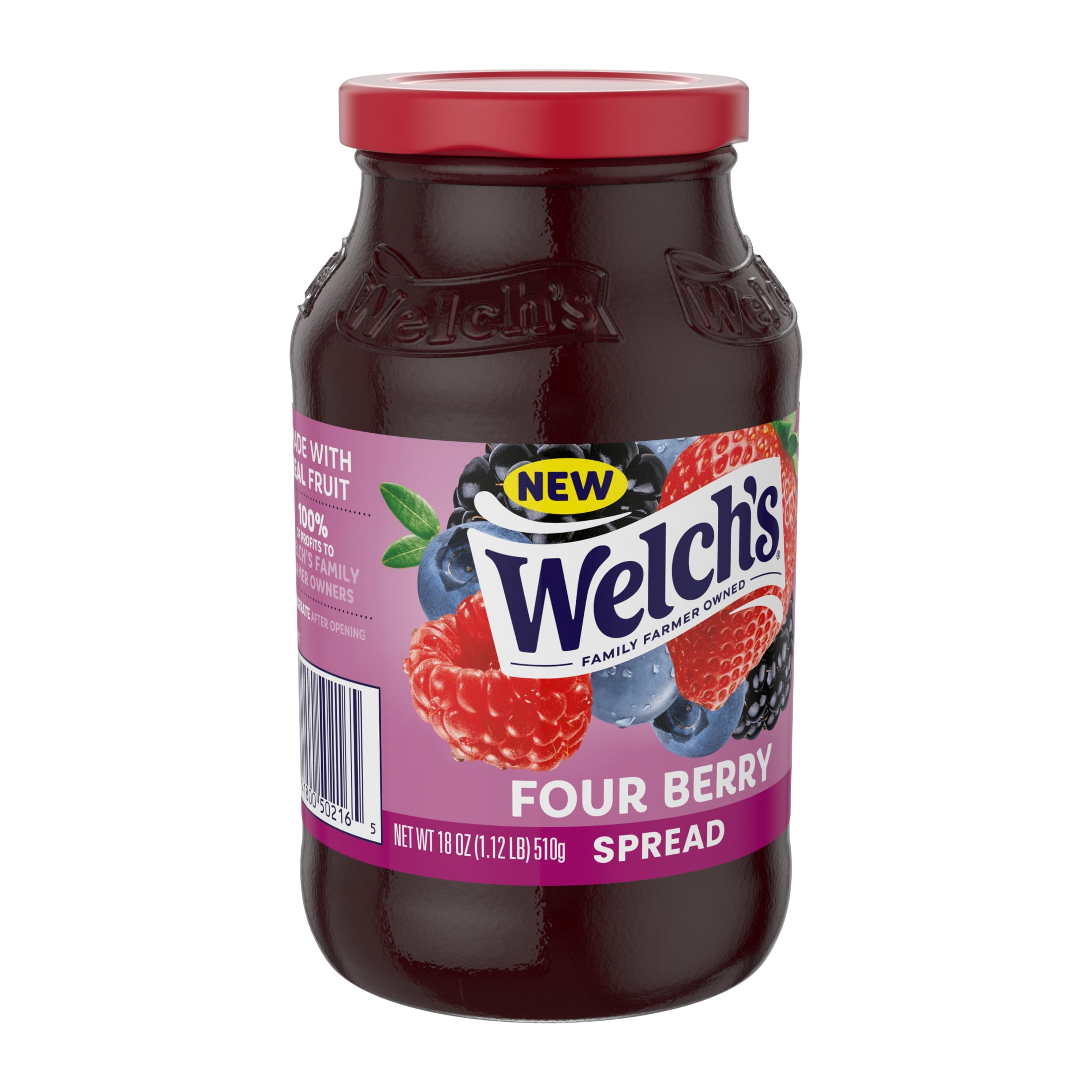 Welch's Four Berry Spread, 18 oz Jar