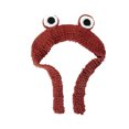 thumbnail image 4 of Qarigey Gorro de rana para mujer, gorro de punto de ganchillo, gorro de disfraz, gorro, regalo para mujer, gorro de hip-hop, accesorio de fotografía Sombreros Rojo, 4 of 8